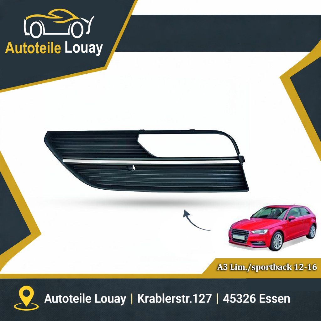 AUDI A3, 12-16 STOßSTANGENGITTER RECHTS. Neu