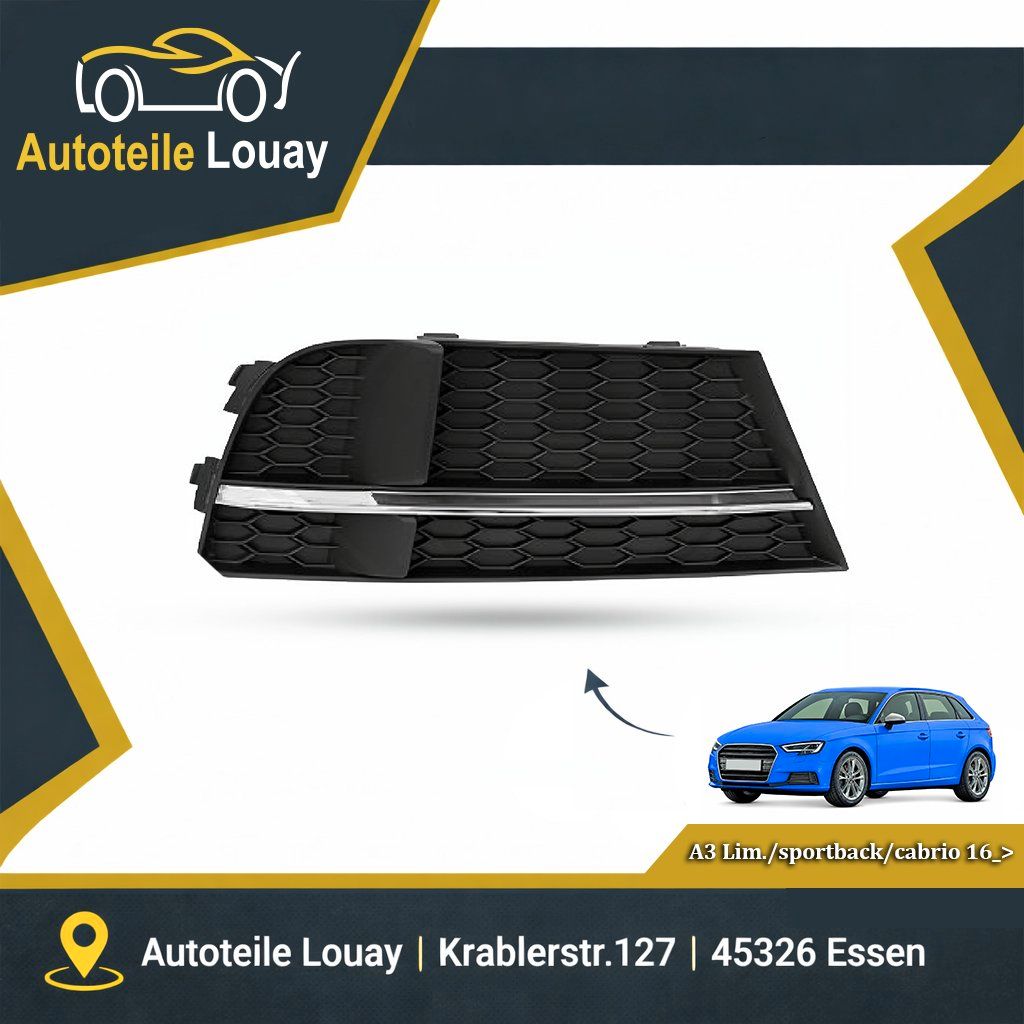 AUDI A3, 16-20 STOßSTANGENGITTER RECHTS. Neu