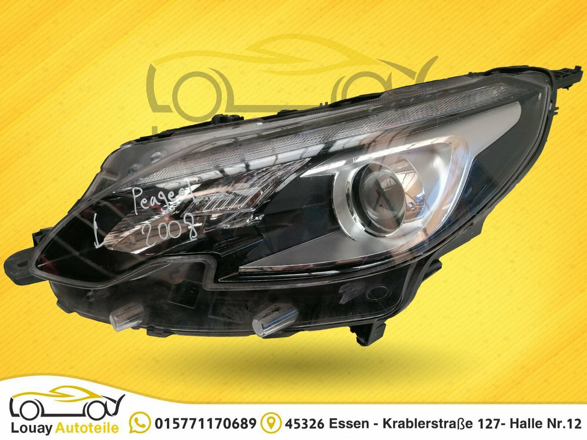 Peugeot 2008 Scheinwerfer links schwarz Original 9814749080