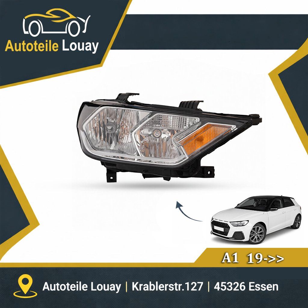 AUDI A1, 19->> SCHEINWERFER RECHTS Halogen . Neu