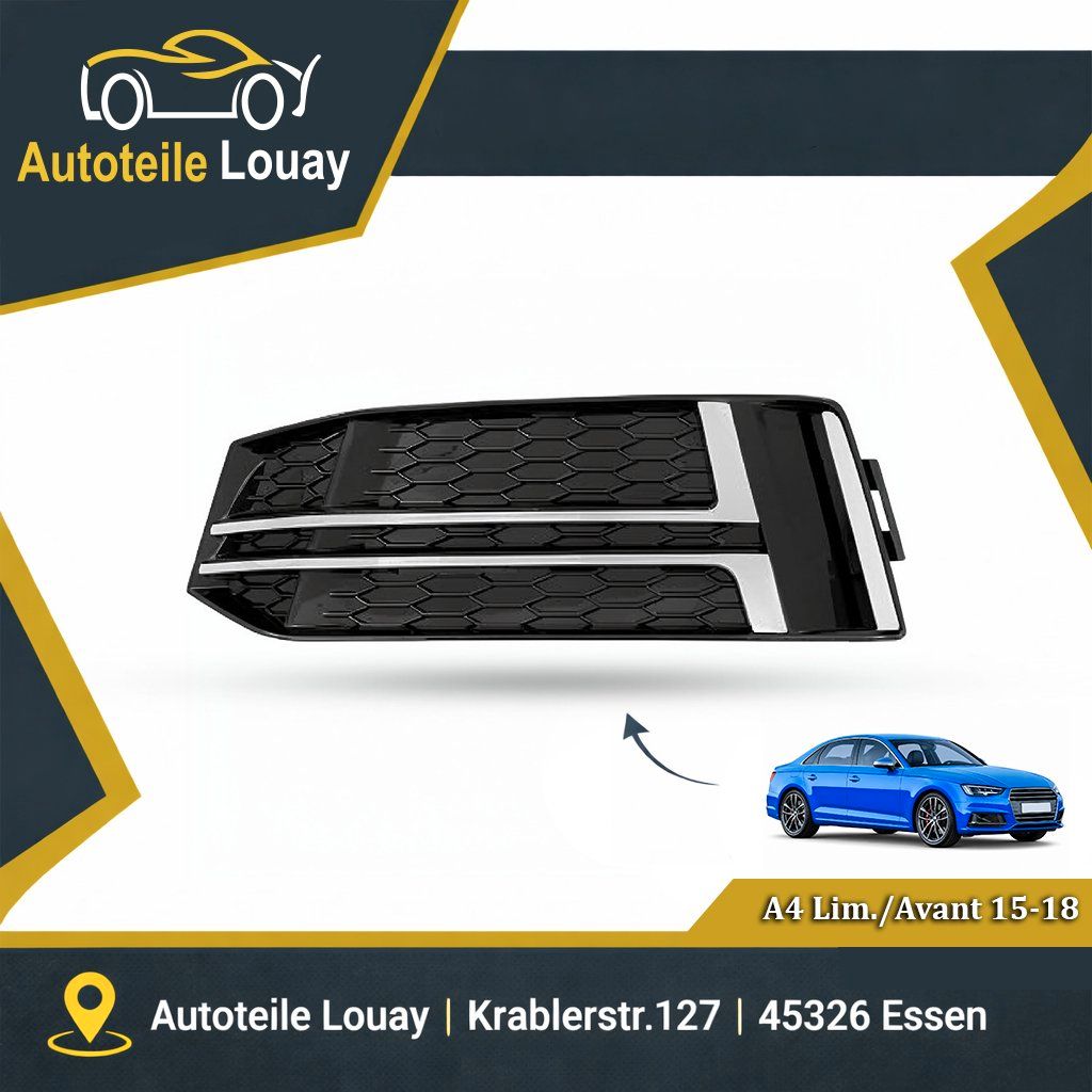 AUDI A4, 15-19 + STOßST.GITTER LINKS Neu