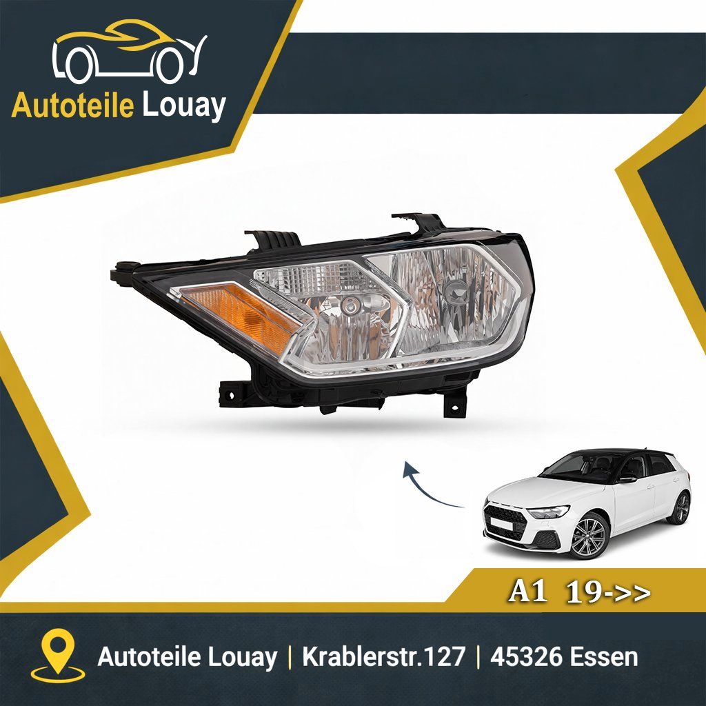 AUDI A1, 19->> Scheinwerfer Halogen LINKS. Neu