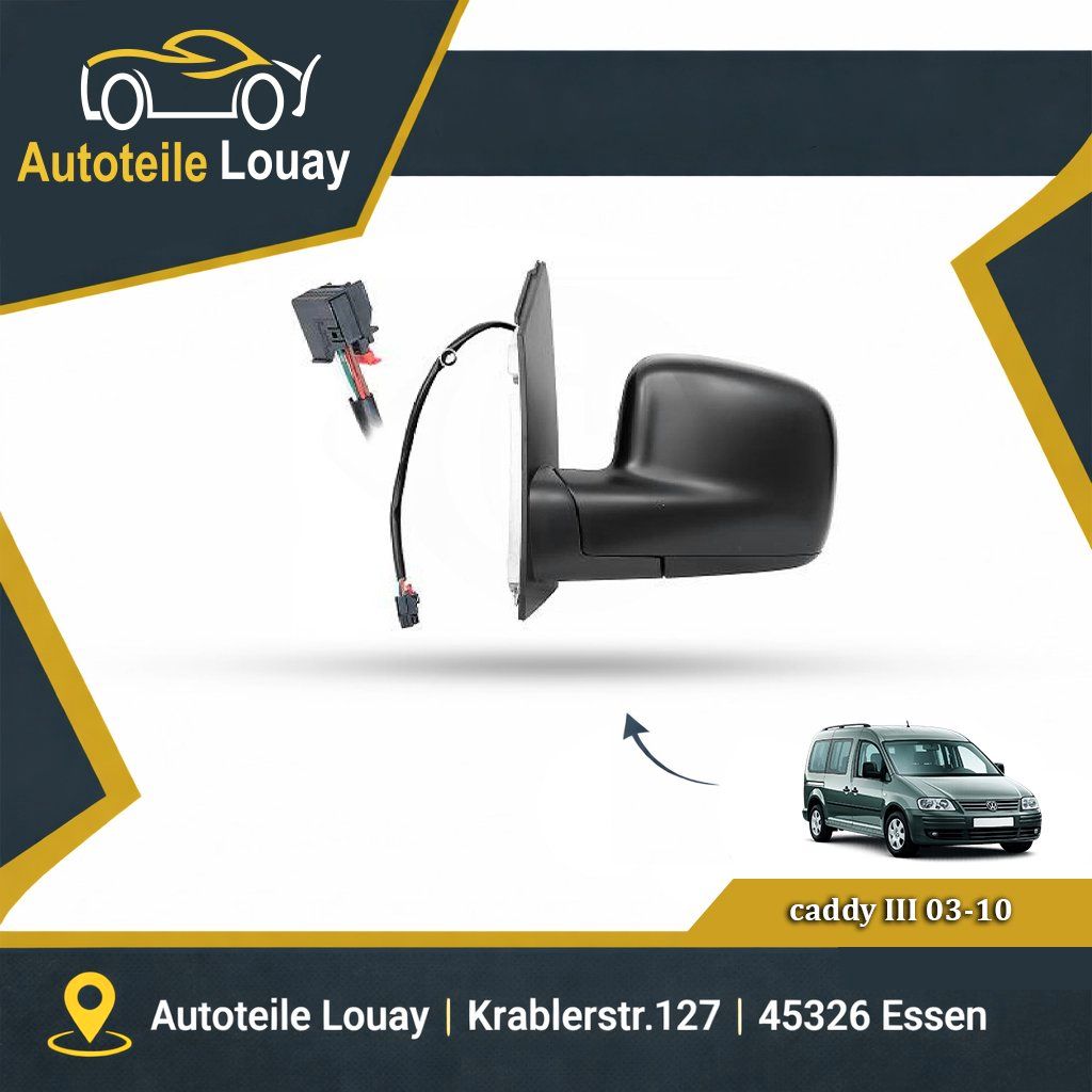 VW CADDY, 04-15 SPIEGEL LINKS Neu