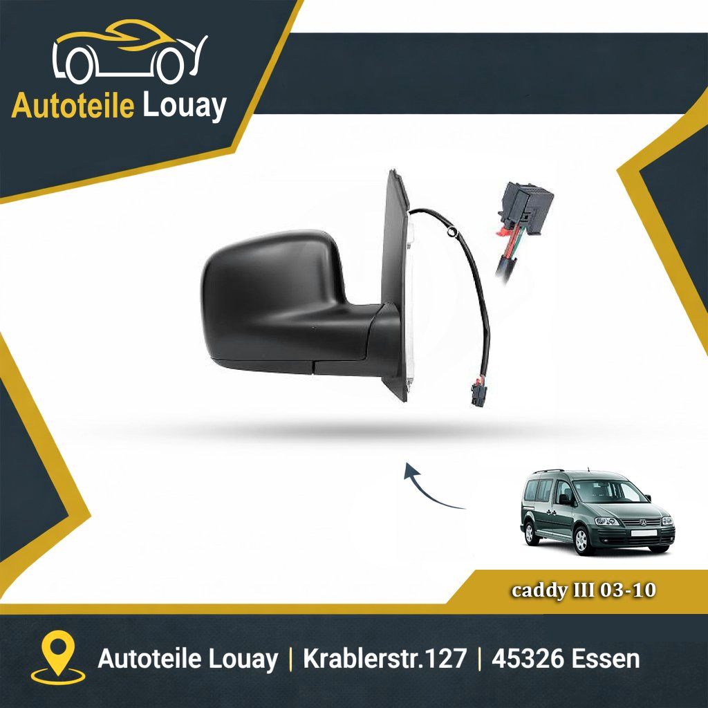 VW CADDY, 04-15 SPIEGEL RECHTS Neu