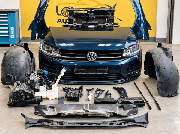 VW Caddy Front Komplett Stoßstange Kotflügel Motorhaube