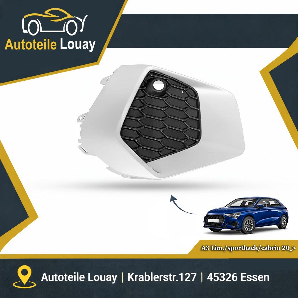 AUDI A3, 2020-05.24STOßST.GITTER RECHTS Neu