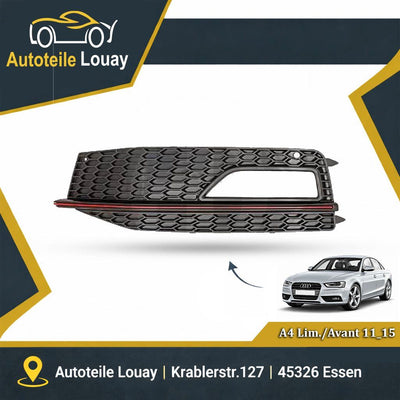 AUDI A4, 11-15 STOßST.GRILL LINKS Neu