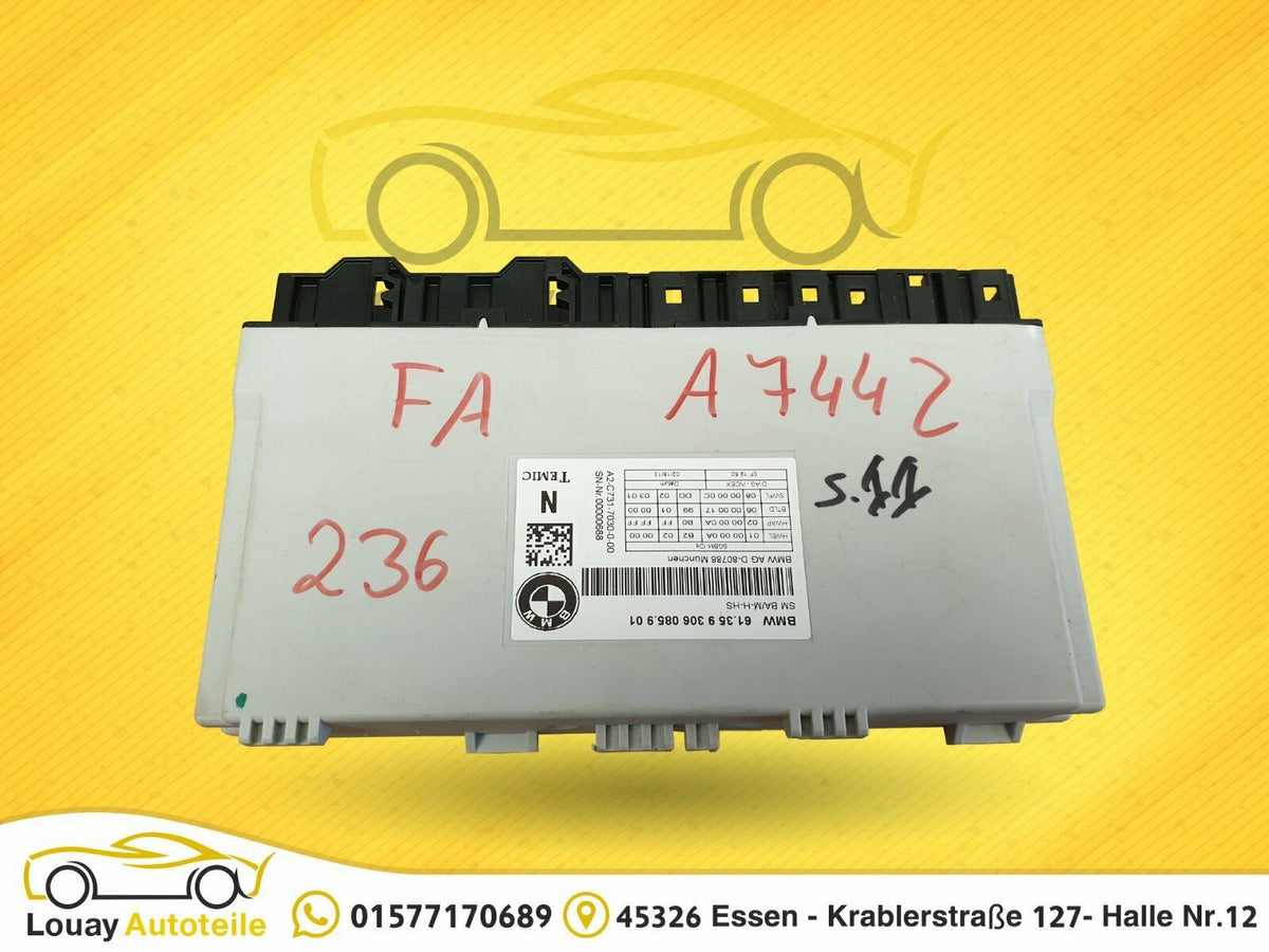 BMW M2 F87 2 Series Seat memory module 61.35 9 306 085.9 01