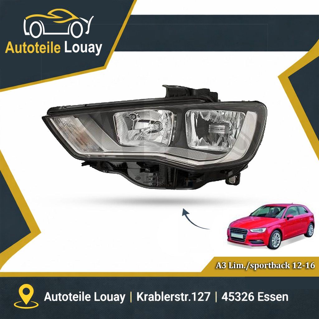 AUDI A3, 12-16 SCHEINWERFER LINKS. Neu