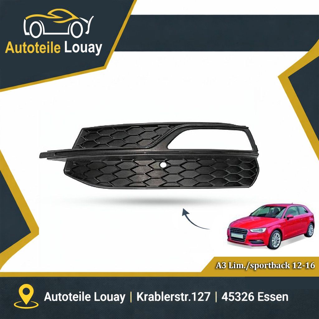 AUDI A3, 12-16 STOßSTANGENGITTER LINKS. Neu