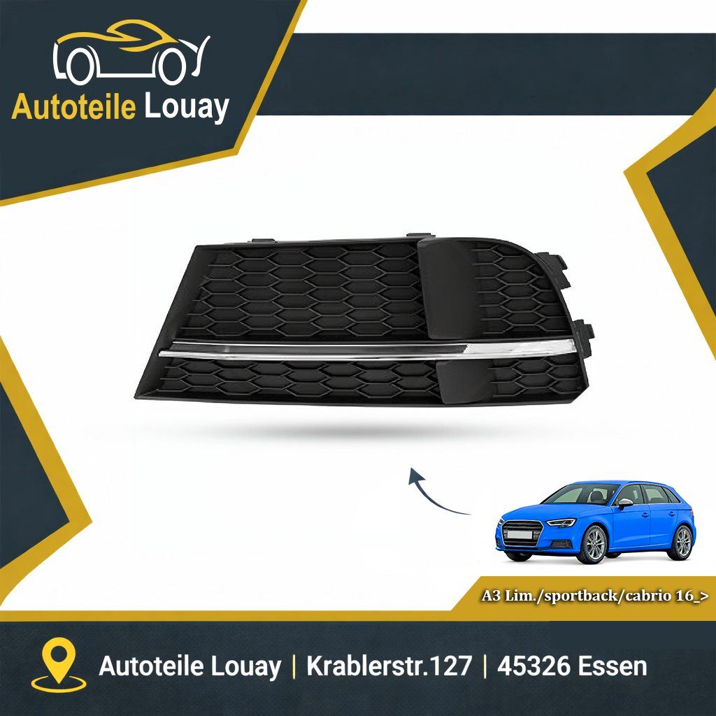 AUDI A3, 16-20 STOßSTANGENGITTER LINKS. Neu