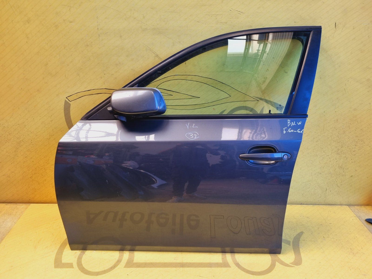 BMW 5er E60 E61 Tür vorne links + Außenspiegel (Grau) KOMPLETT