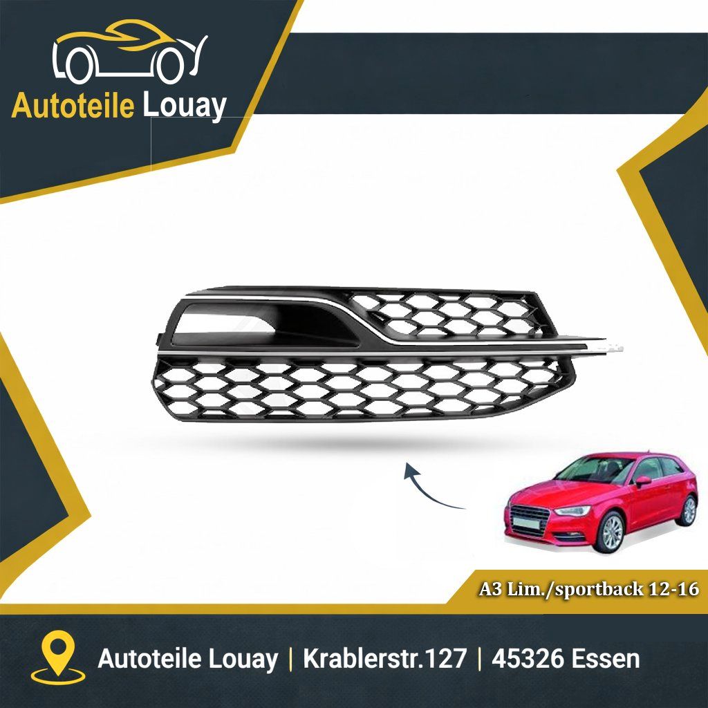 AUDI A3, 12-16 STOßSTANGENGITTER RECHTS. Neu