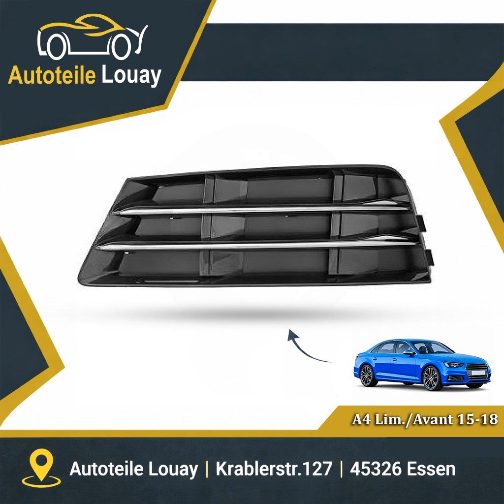 AUDI A4, 15-10.18 + STOßST.GITTER LINKS Neu
