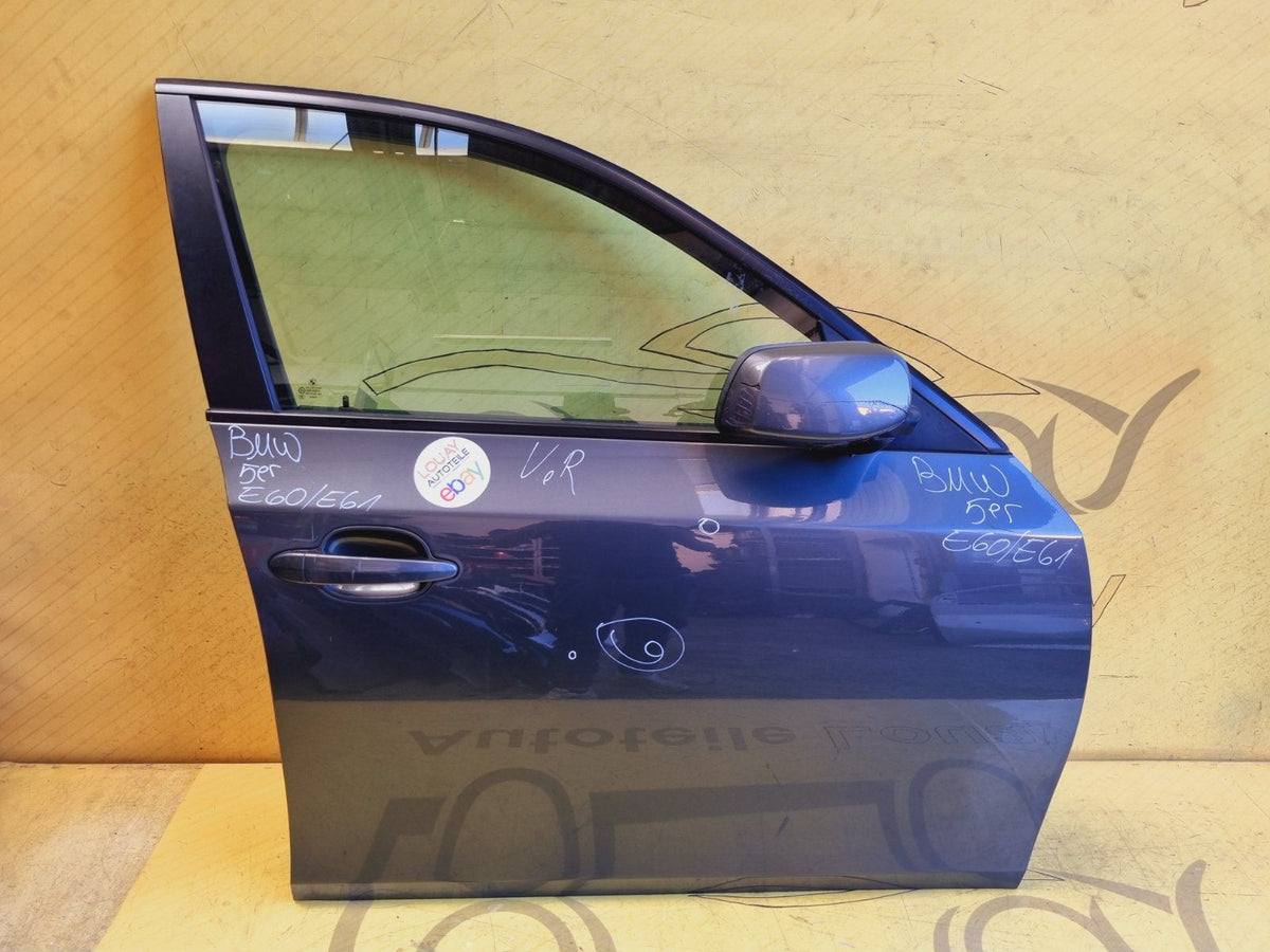 BMW 5er E60 E61 Tür vorne rechts + Außenspiegel (Grau) KOMPLETT