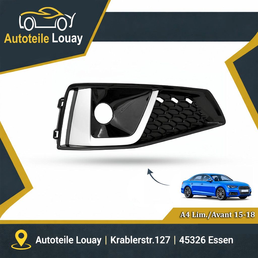 AUDI A4, 18-20 STOßST.GITTER RECHTS. Neu