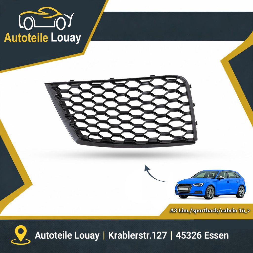 AUDI A3, 2016-2020 STOßSTANGENGITTER RECHTS. Neu