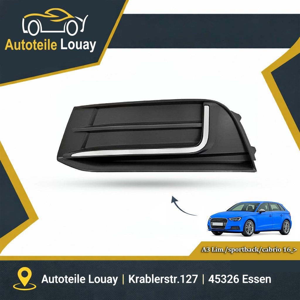 AUDI A3, 16-20 STOßSTANGENGITTER LINKS. Neu